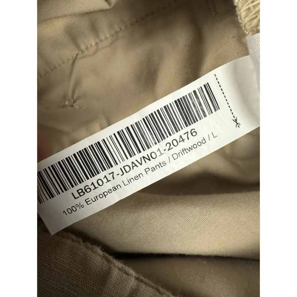 Quince 100% European Linen Drawstring Beach Pants Driftwood Chambray Mens L